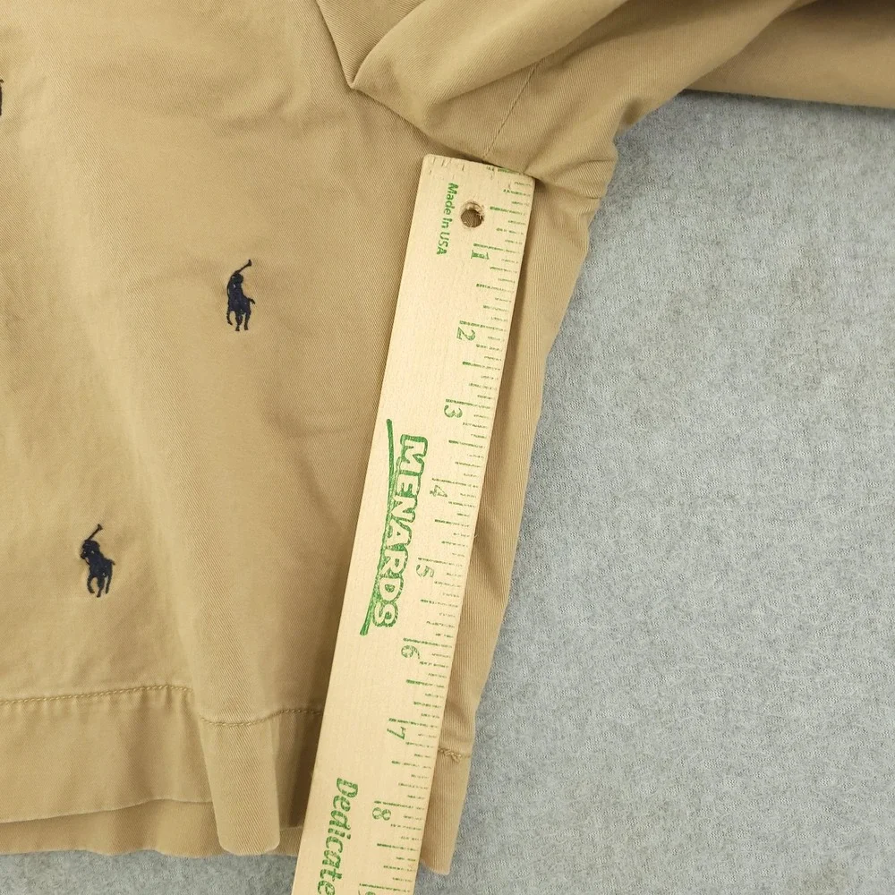 Polo Ralph Lauren Shorts Mens 33 Beige Stretch Chino Embroidered Pony 9